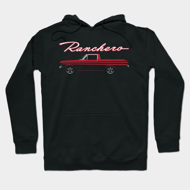 64-65 Red Ranchero Hoodie by BriteDesign